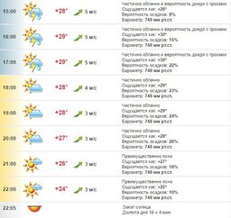 Погода в Хабаровске на 29 июня, среда