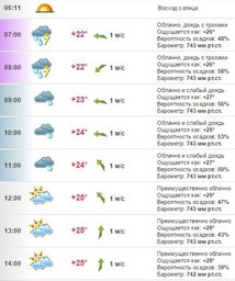 Погода в Хабаровске на 13 июля, среда