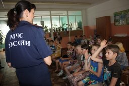 В Хабаровске инспекторы ОНД провели занятие по основам пожарной безопасности в пришкольном лагере Политехнического лицея