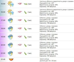 Погода в Хабаровске на 29 июля, пятница