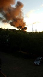Вечером в районе остановки МЖК горело ЗАО "Хабаровская соя"